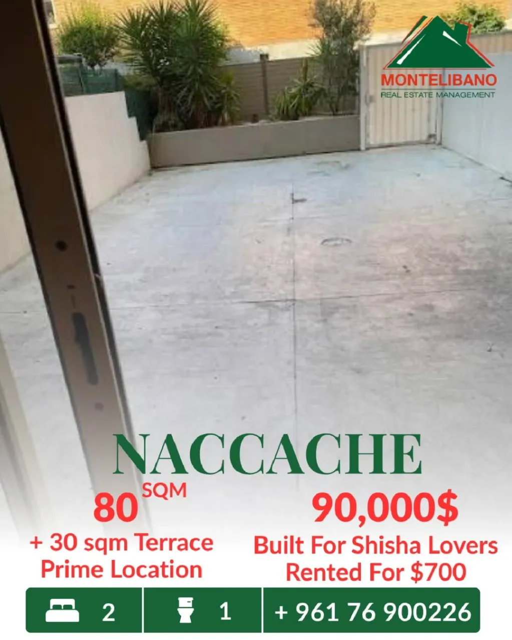 Apartment for sale in Naccache, Lebanon - 2 bed, 1 bath