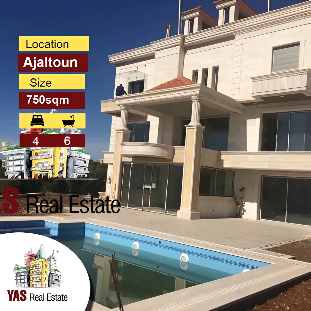 Villa for Sale in Ajaltoun - 4 bed, 6 bath