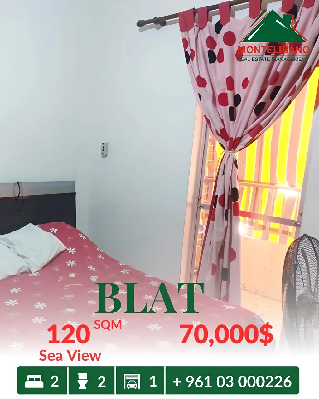 Apartment for sale in Blat, Lebanon