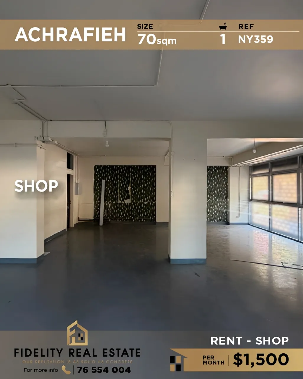 Shop for rent in Achrafieh, Beirut, Lebanon