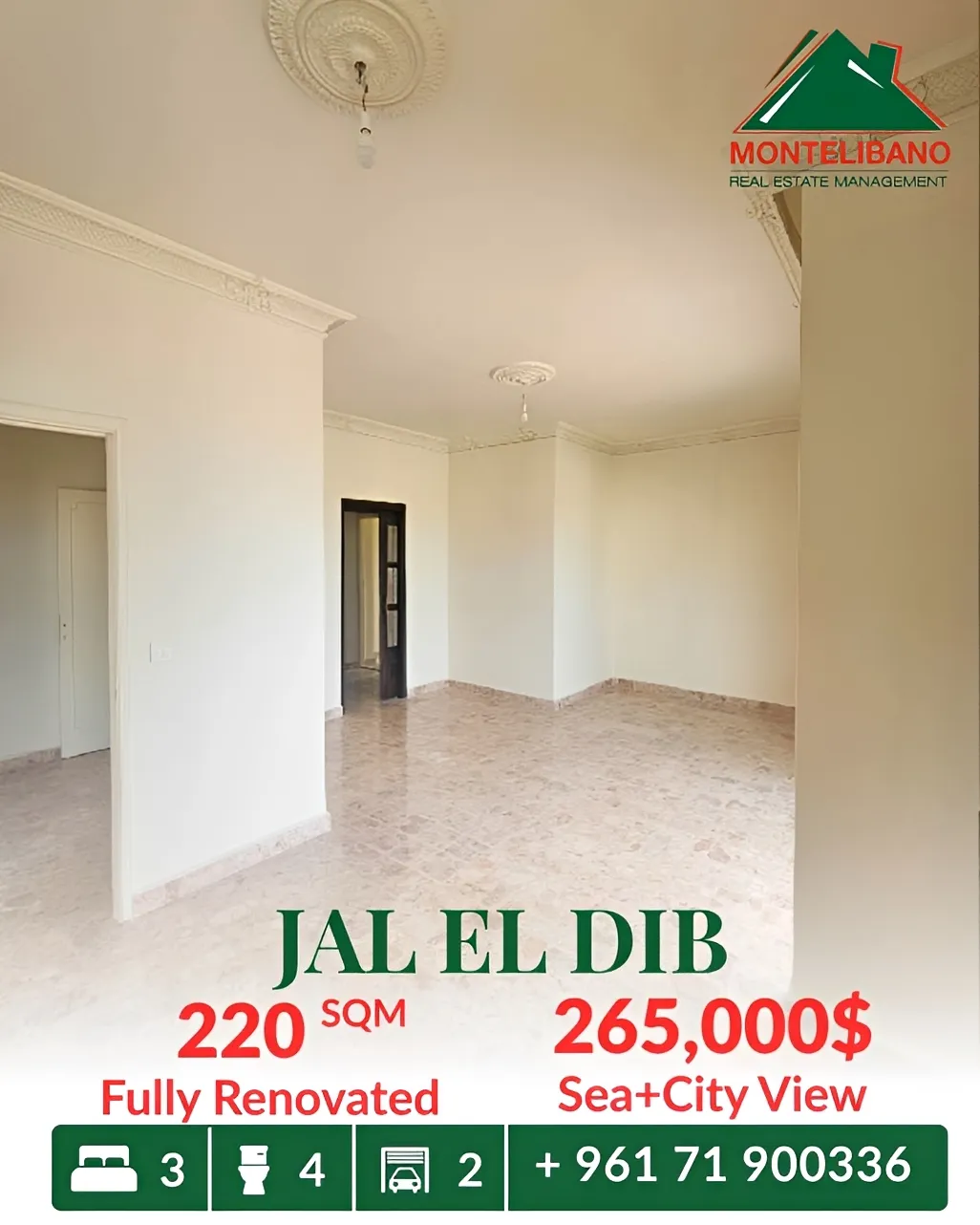 Apartment for sale in Jal El Dib