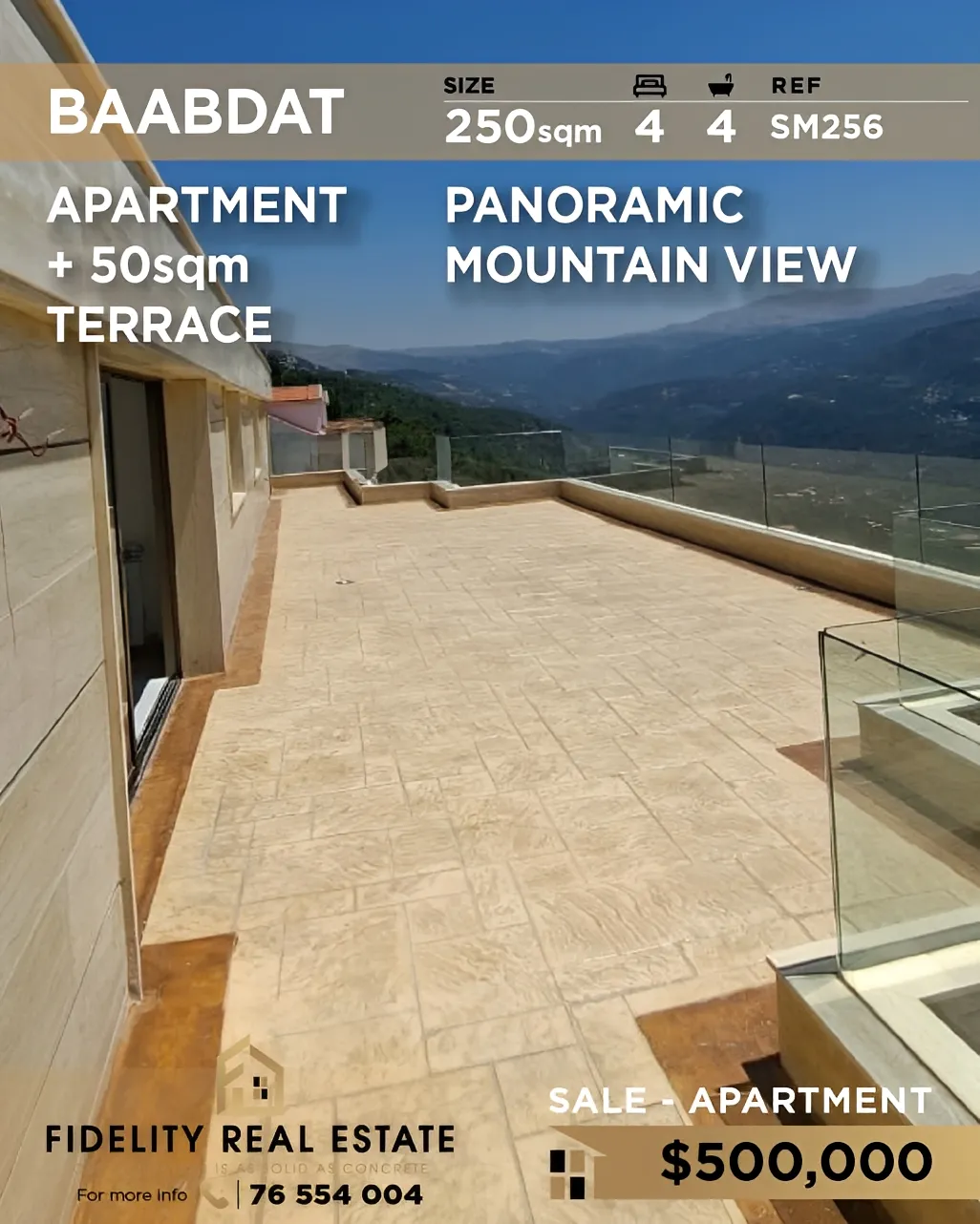 Apartment for sale in Baabdat, Lebanon - 4 bed, 4 bath
