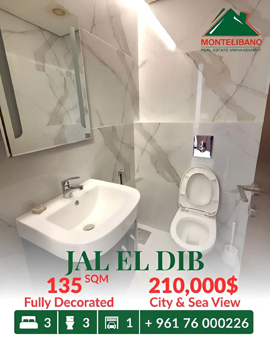 Apartment for sale in Jal El Dib