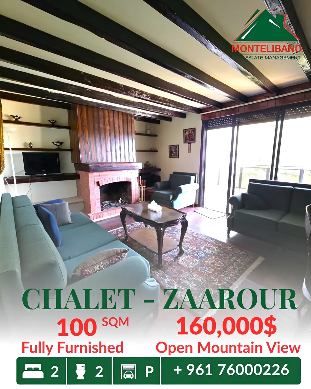 Chalet for sale in Zaarour