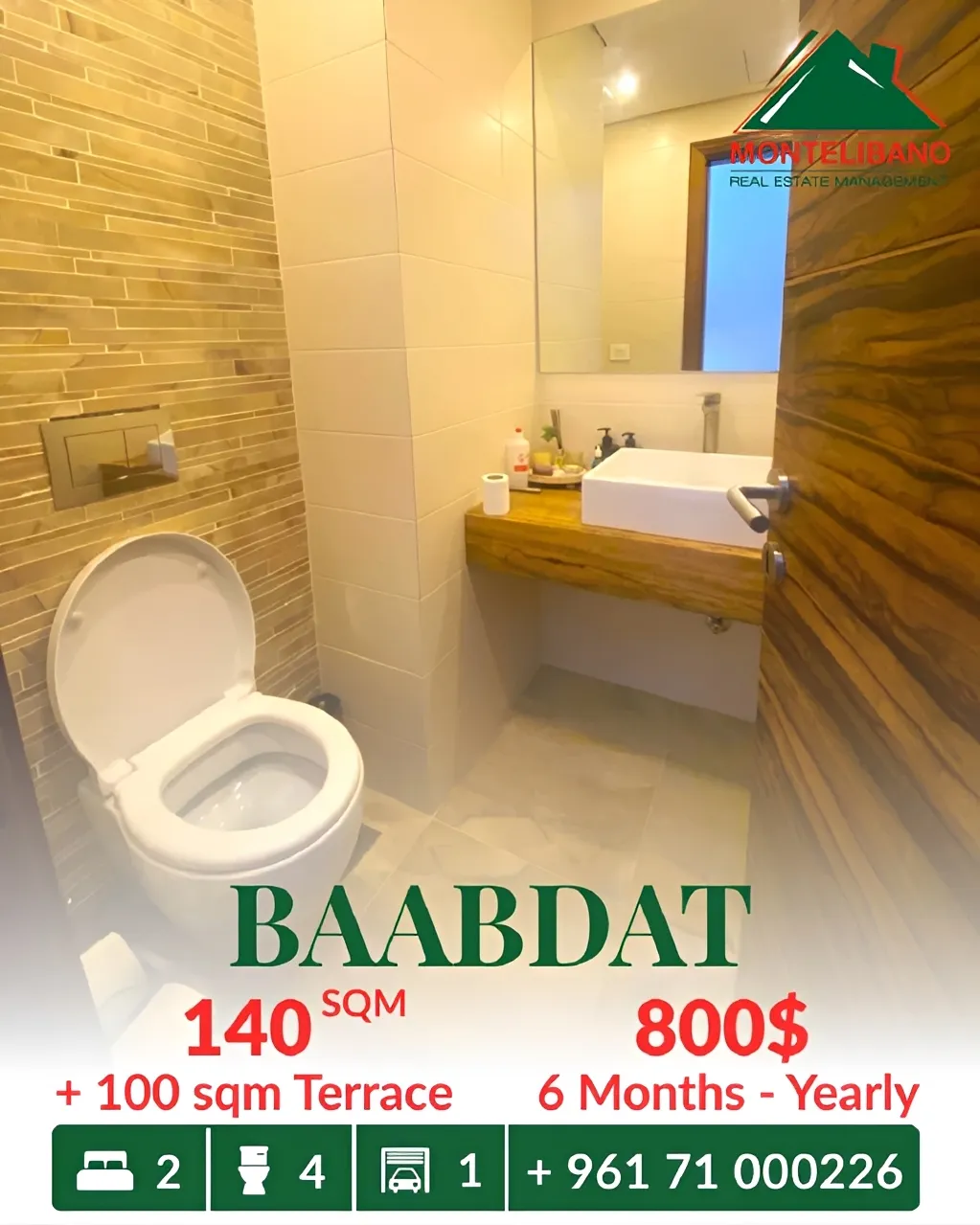 Apartment for rent in Baabdat, Lebanon