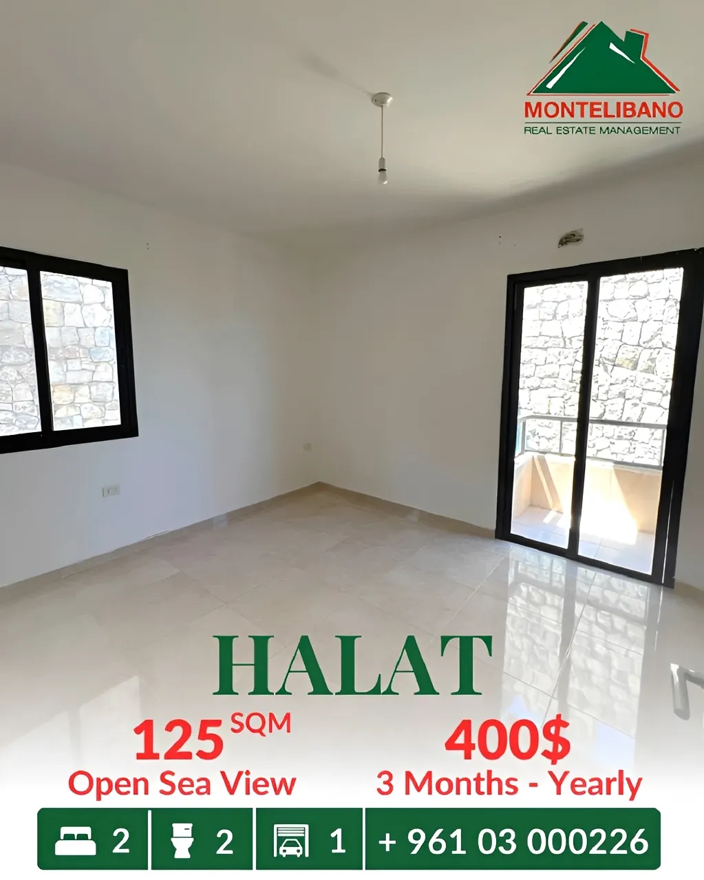 Apartment for rent in Halat, Lebanon