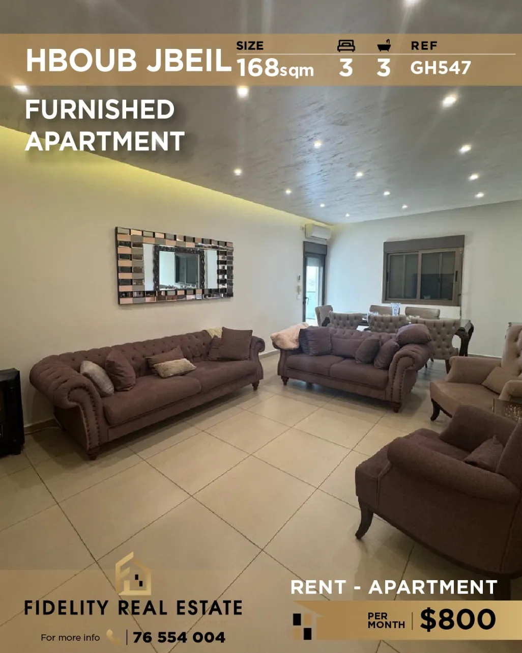 Apartment for rent in Jbeil, Lebanon