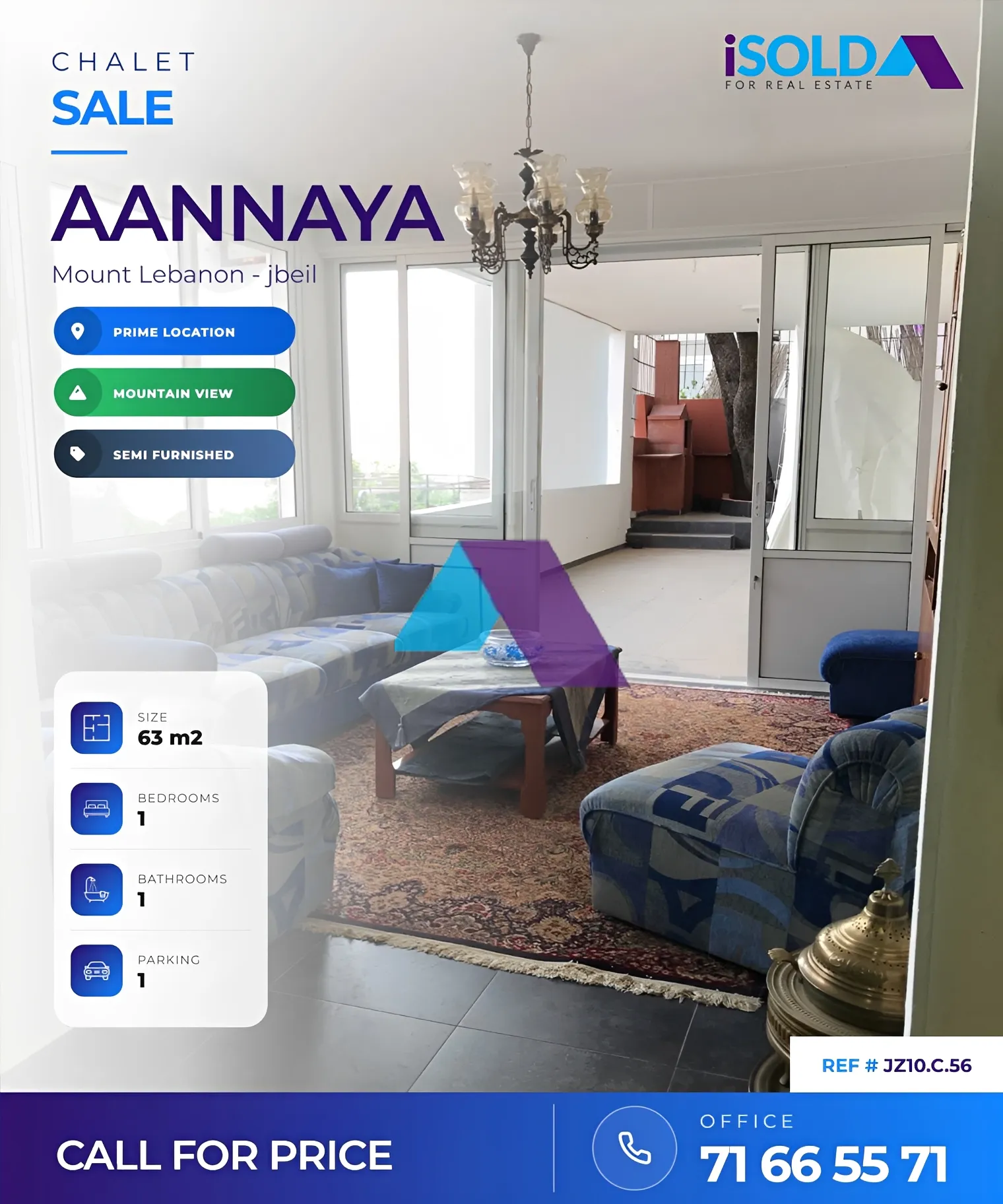 Chalet for sale in Aannaya