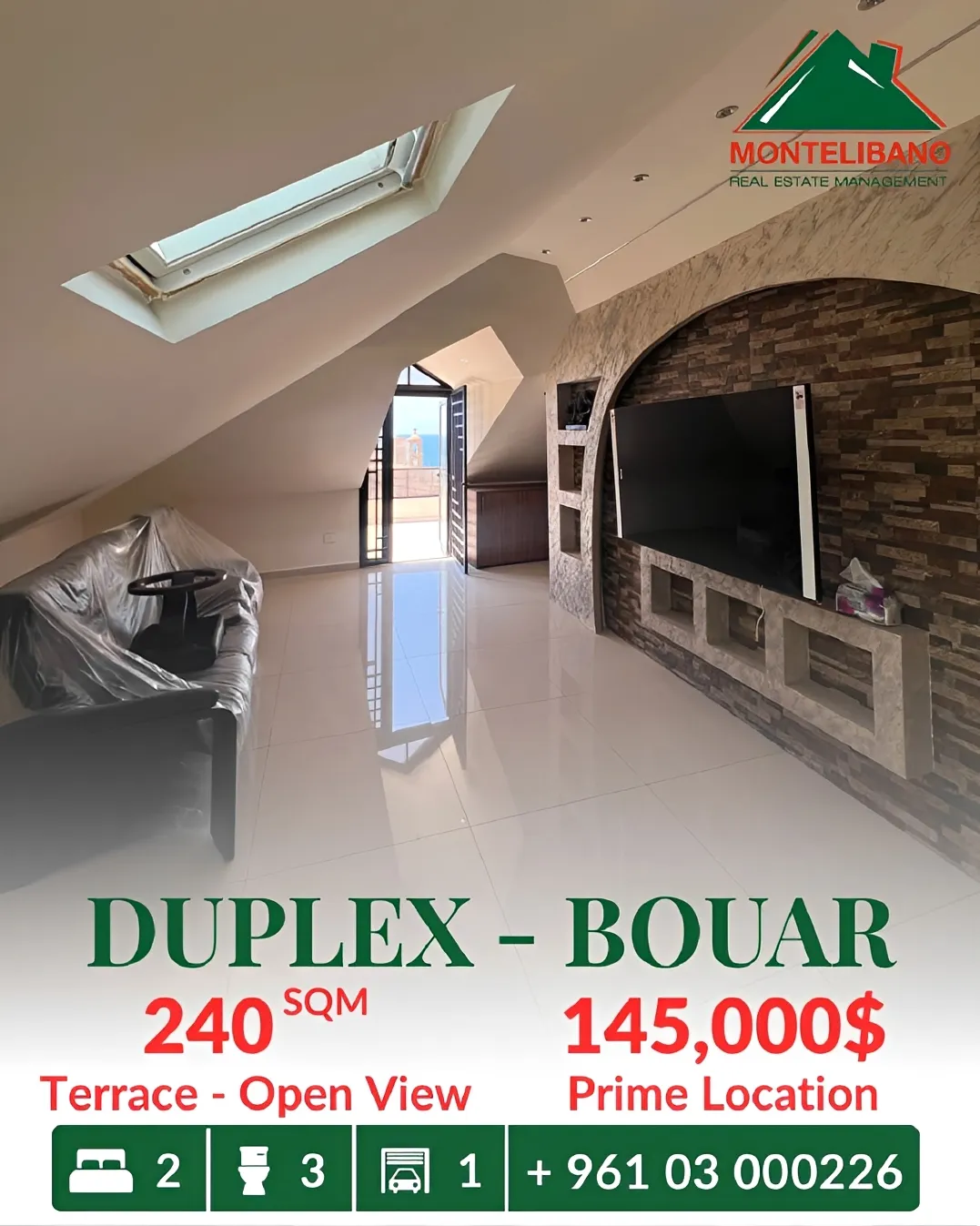 Duplex for sale in Bouar, Lebanon