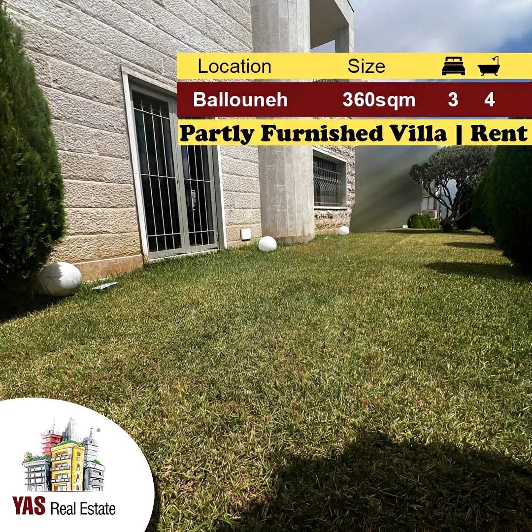 Villa for Rent in Ballouneh - 3 bed, 4 bath