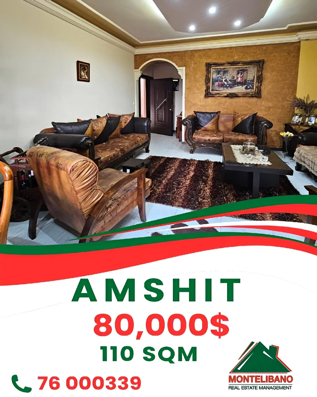 Apartment for sale in Aamchit, Lebanon - 2 bed, 2 bath