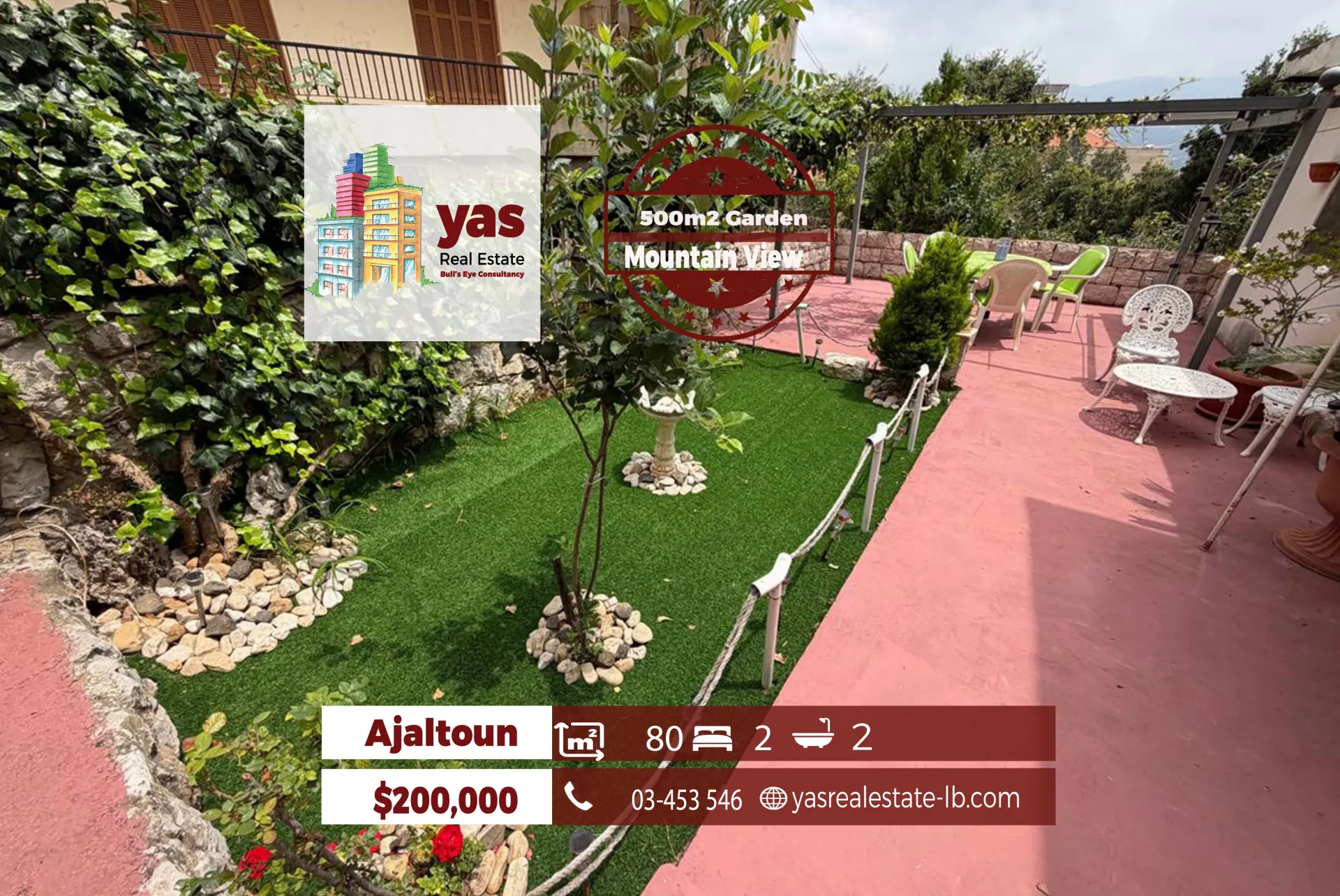 Apartment for Sale in Ajaltoun - 2 bed, 2 bath