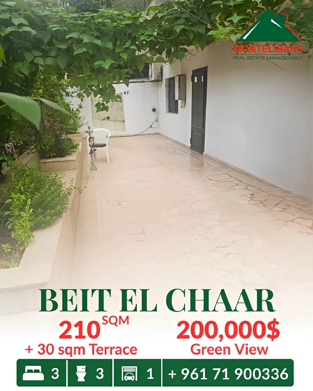 Apartment for sale in Beit El Chaar
