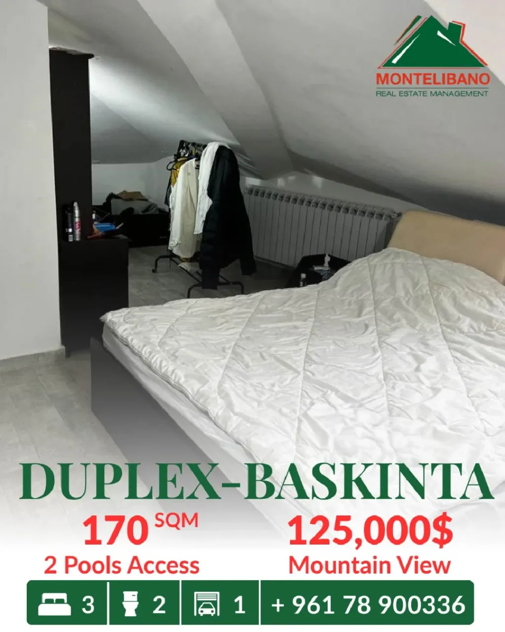 Duplex for sale in Baskinta, Lebanon