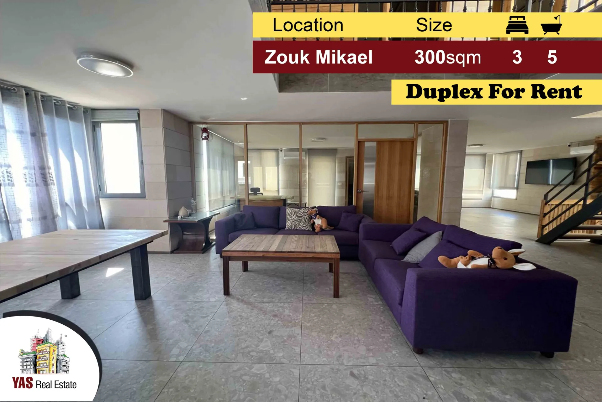 Apartment for Rent in Zouk Mikael