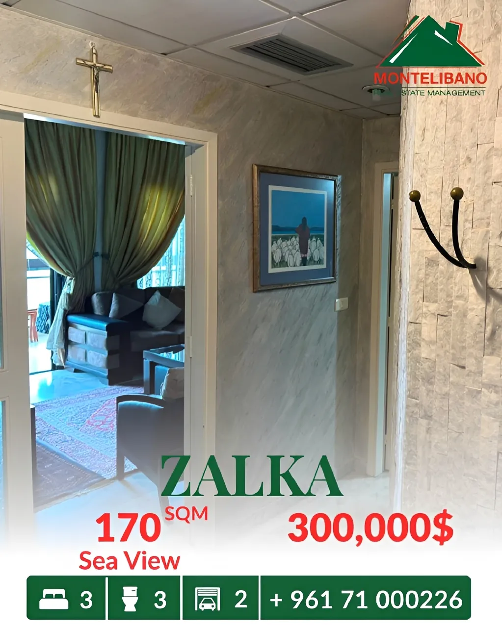 Apartment for sale in Zalqa, Lebanon