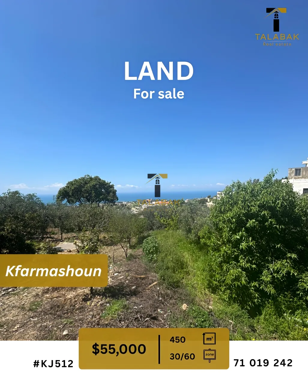 Residential Land for sale in Kfar Mashoun, Lebanon