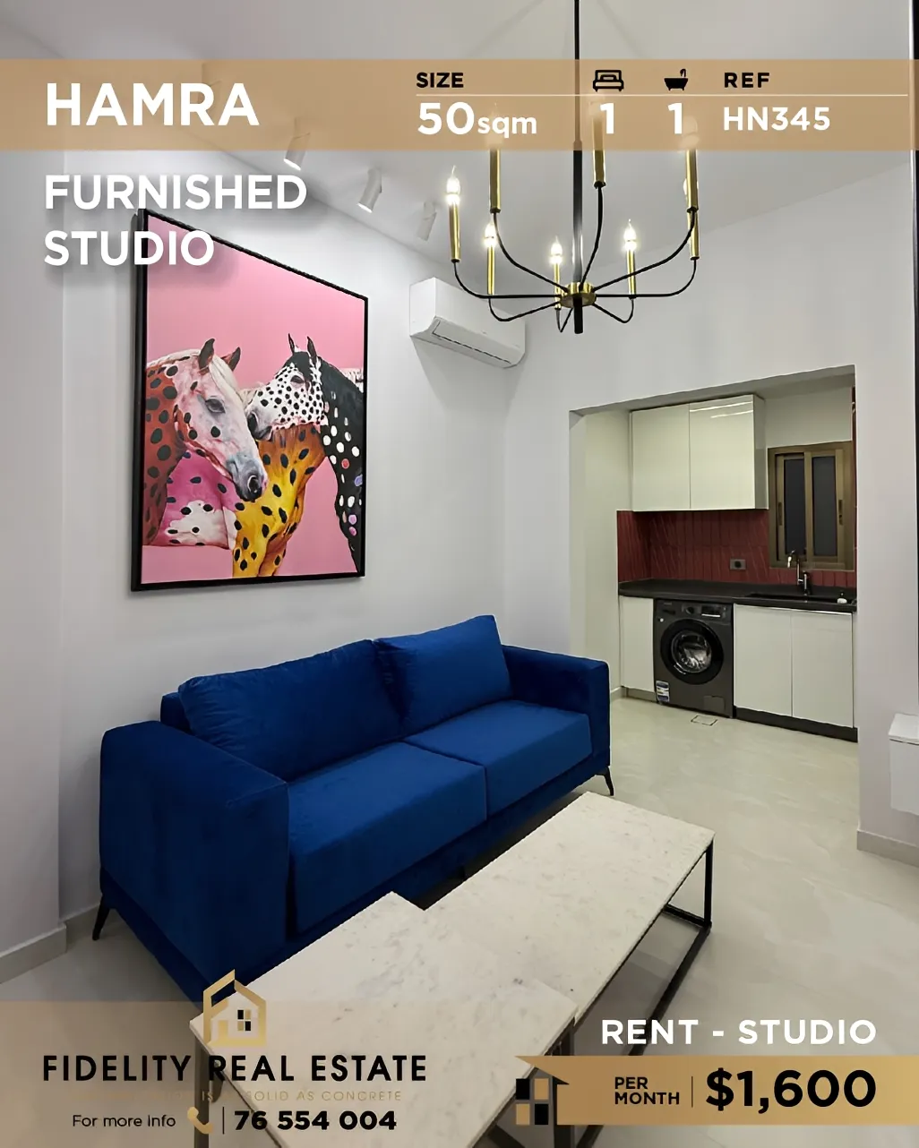 Studio for rent in Hamra, Beirut, Lebanon
