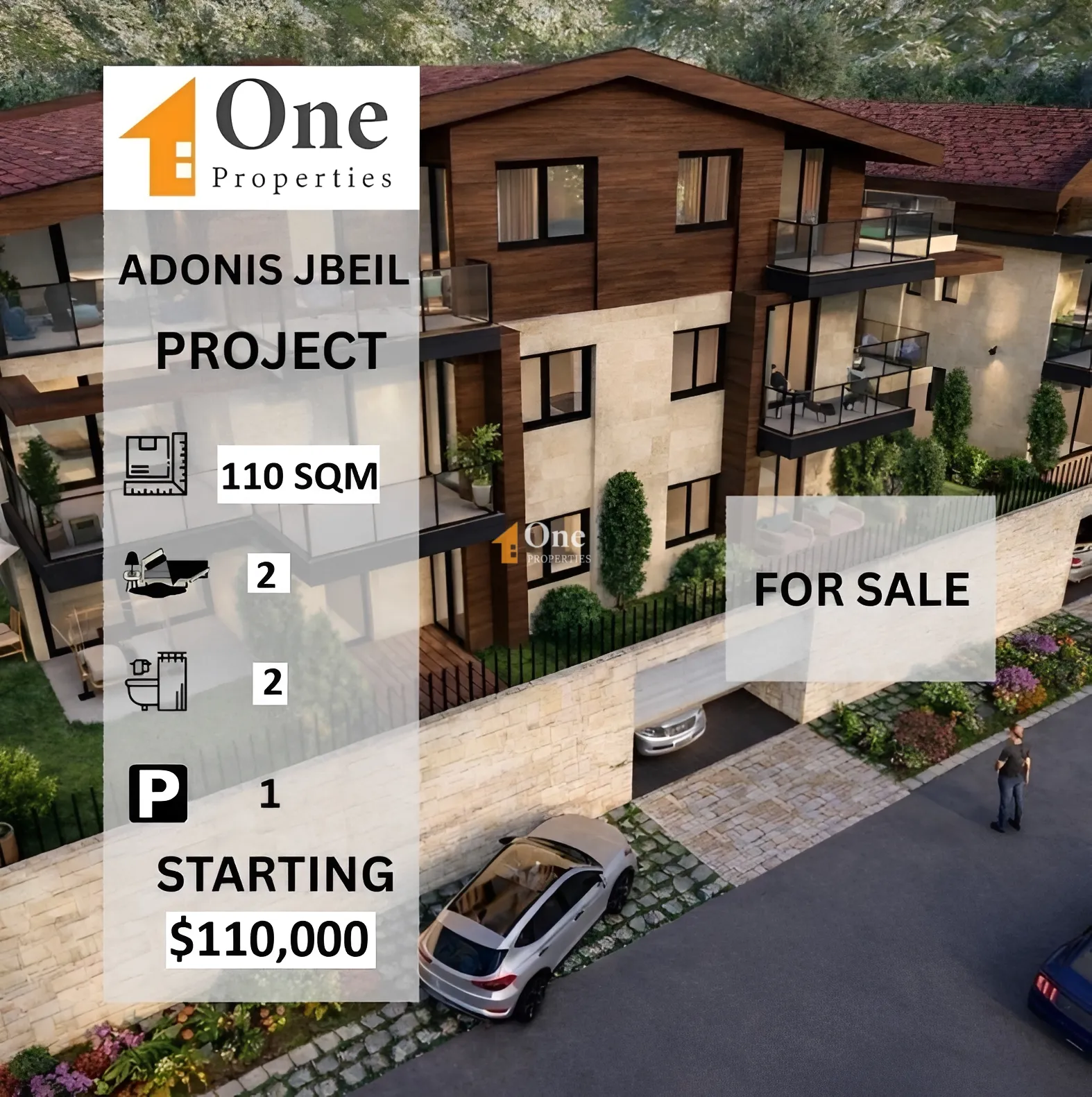 Apartment for sale in Adonis, Lebanon - 2 bed, 2 bath