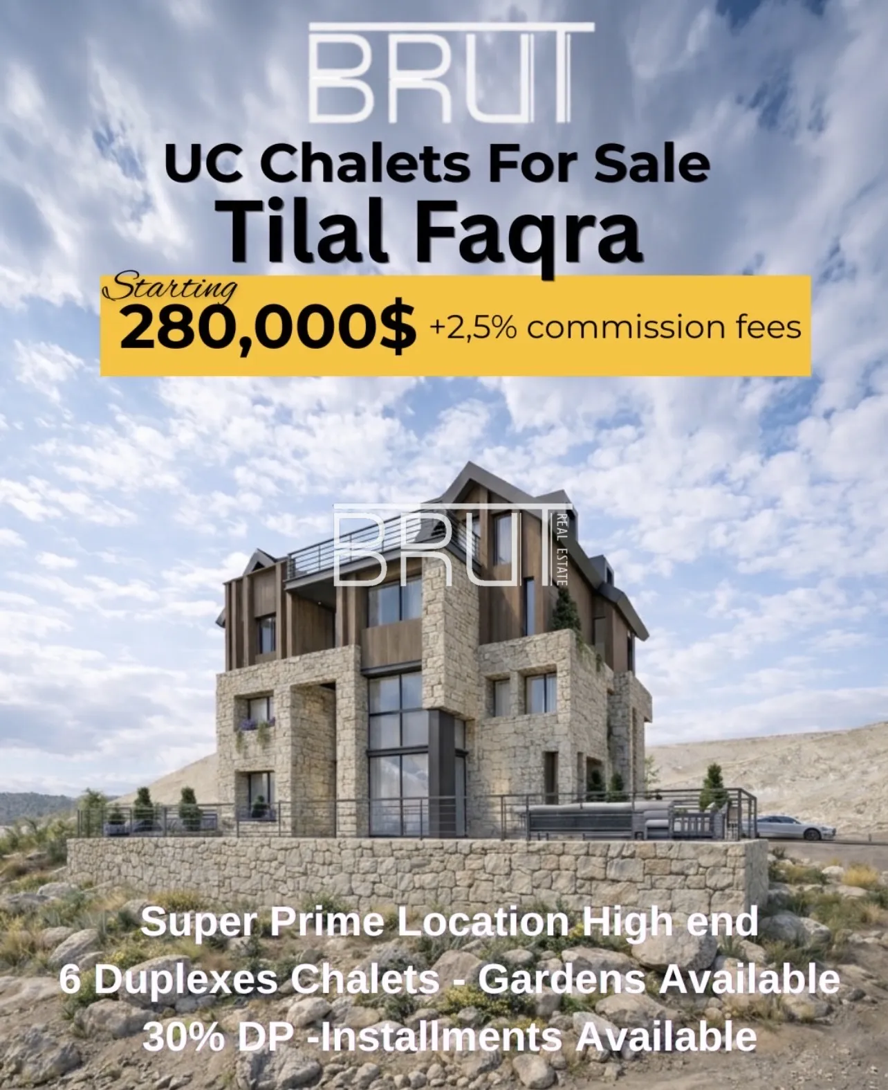 Chalet for sale in Faqra, lebanon - 2 bed, 2.5 bath