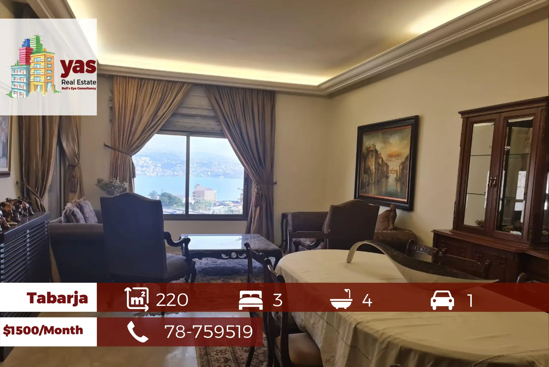 Apartment for Rent in Tabarja - 3 bed, 4 bath