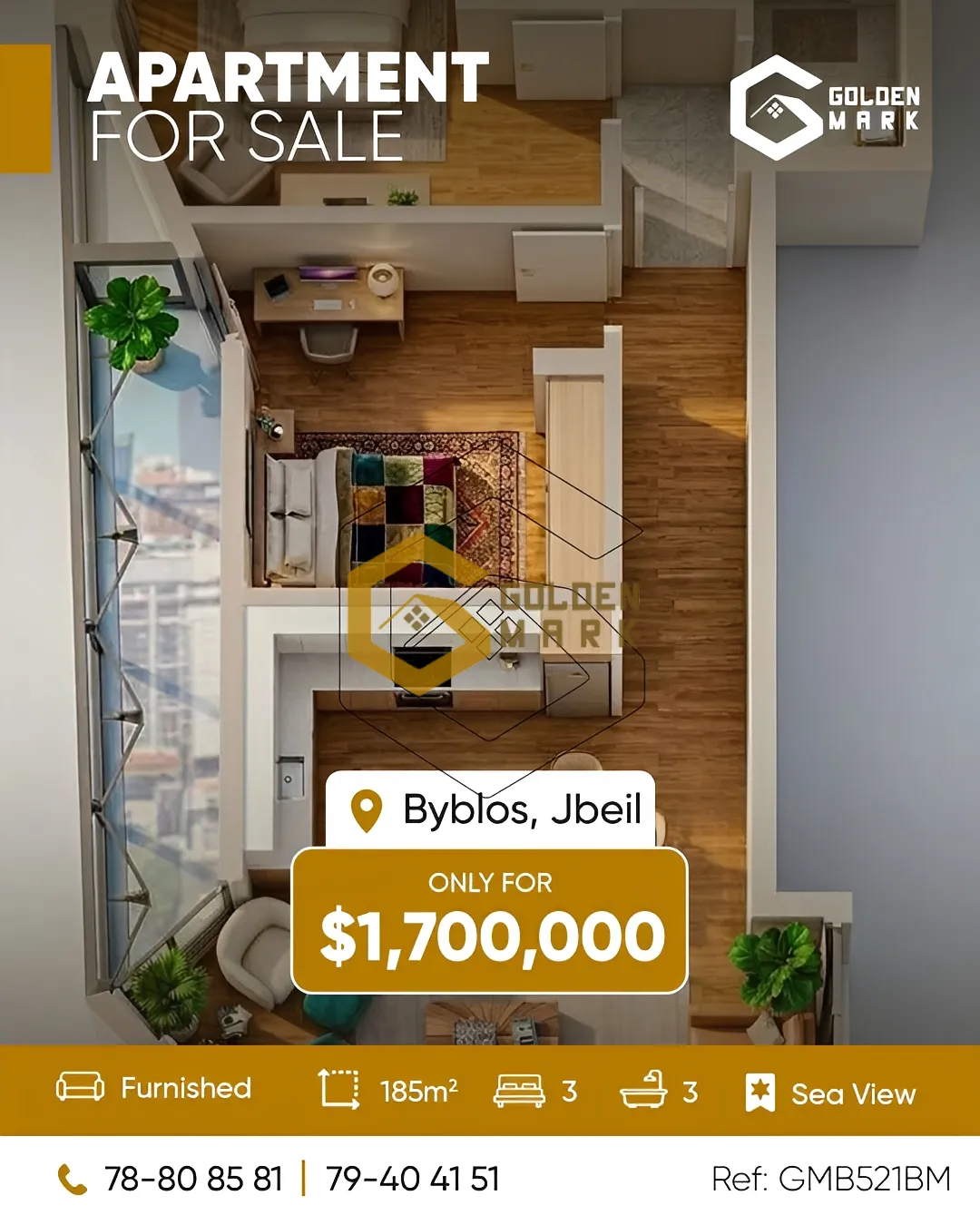 Penthouse for Sale in Byblos