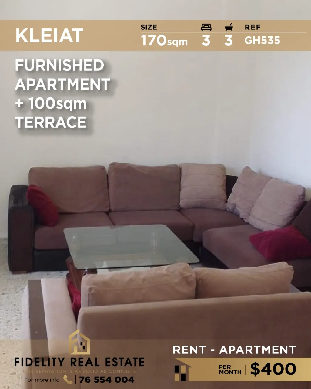 Apartment for rent in Qlayaat, Lebanon - 3 bed, 3 bath
