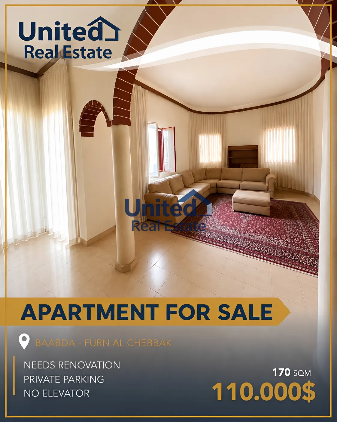 Apartment for sale in Forn el chebbak, lebanon - 3 bed, 2.0 bath