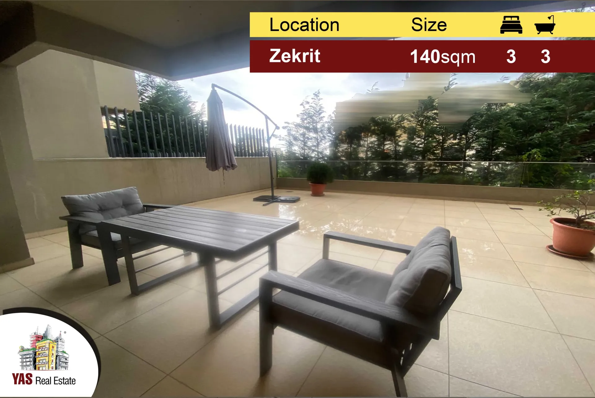 Apartment for Sale in Zakrit - 3 bed, 3 bath
