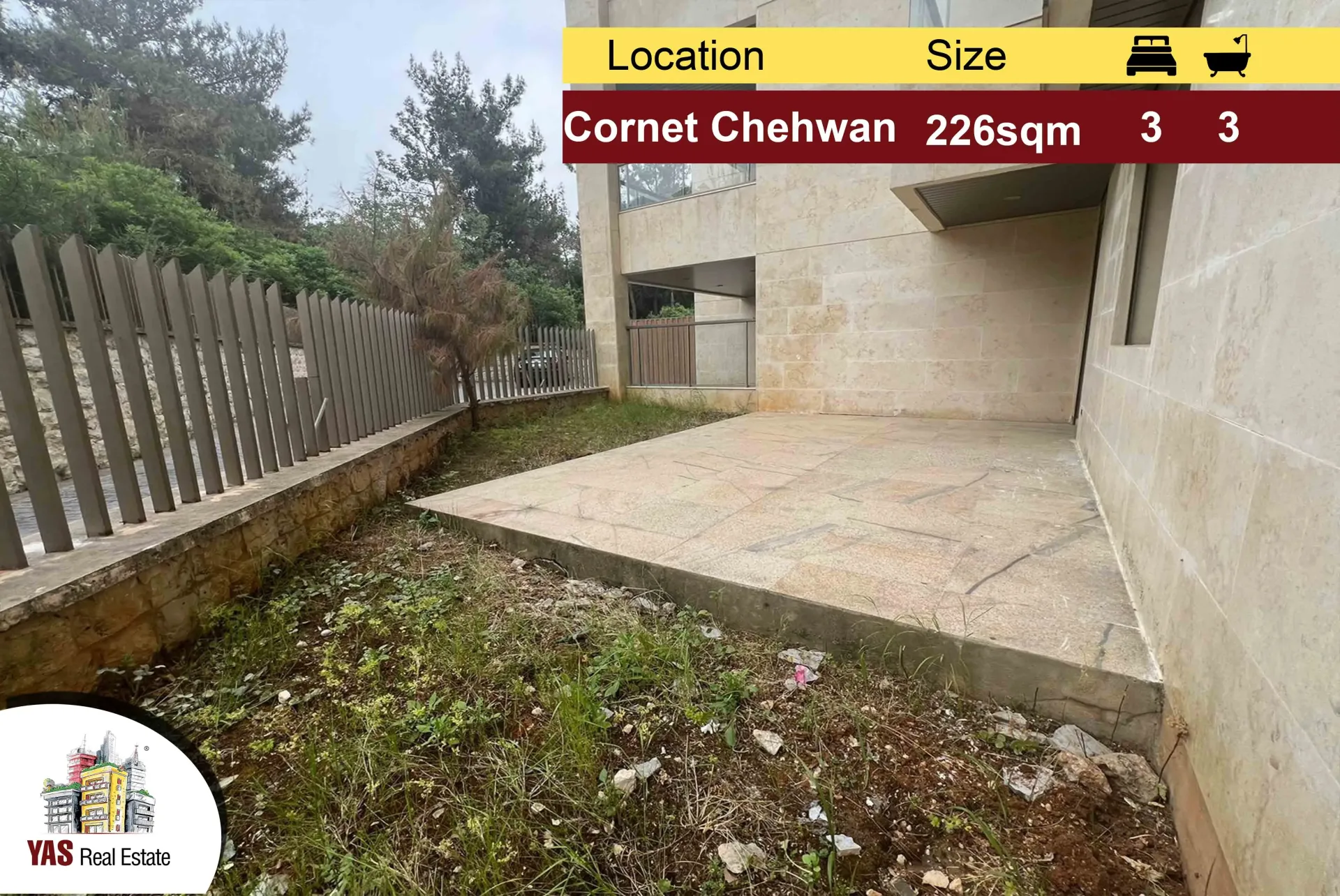 Apartment for Sale in Qornet Shahwane - 3 bed, 3 bath