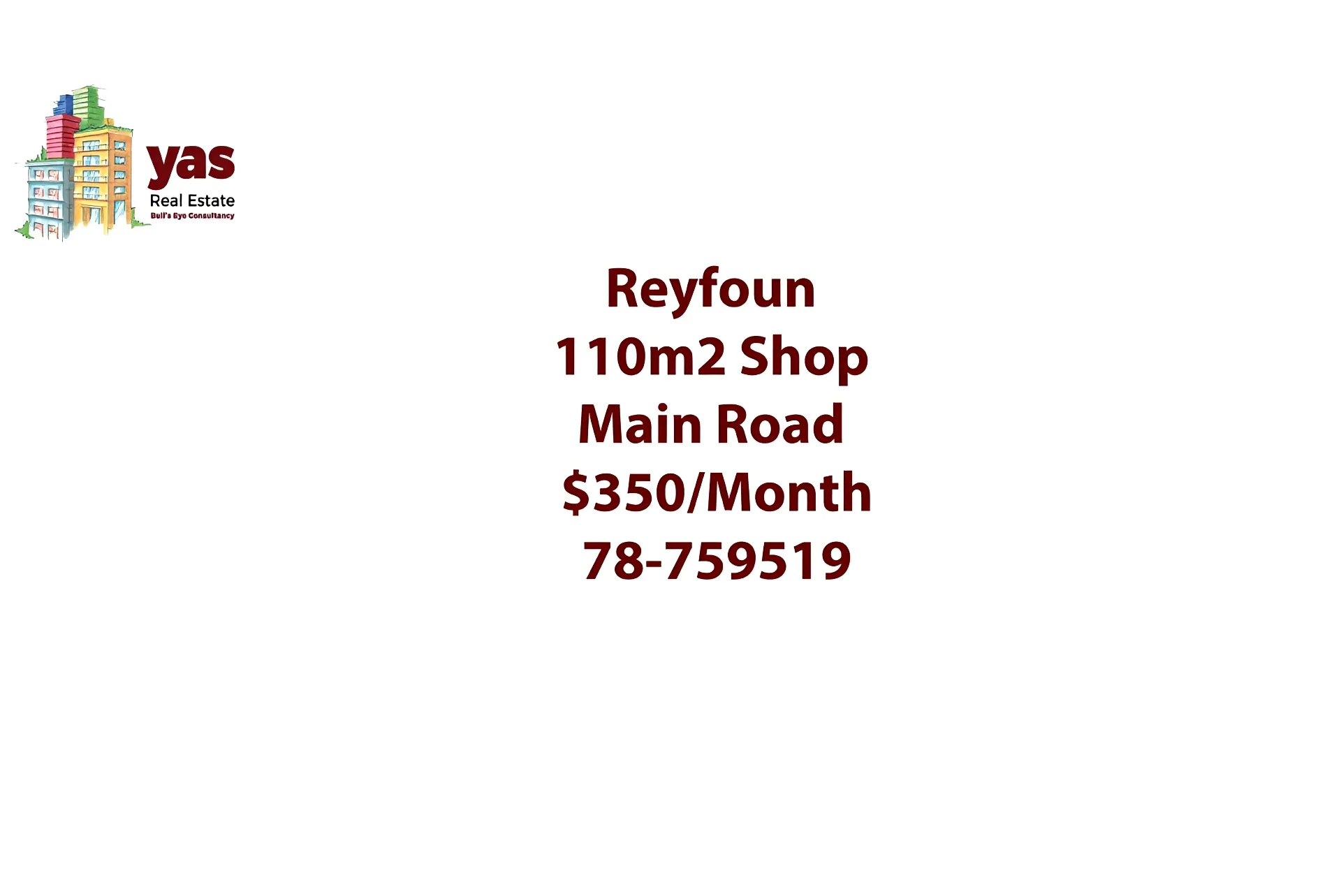 Shop for Rent in Rayfoun