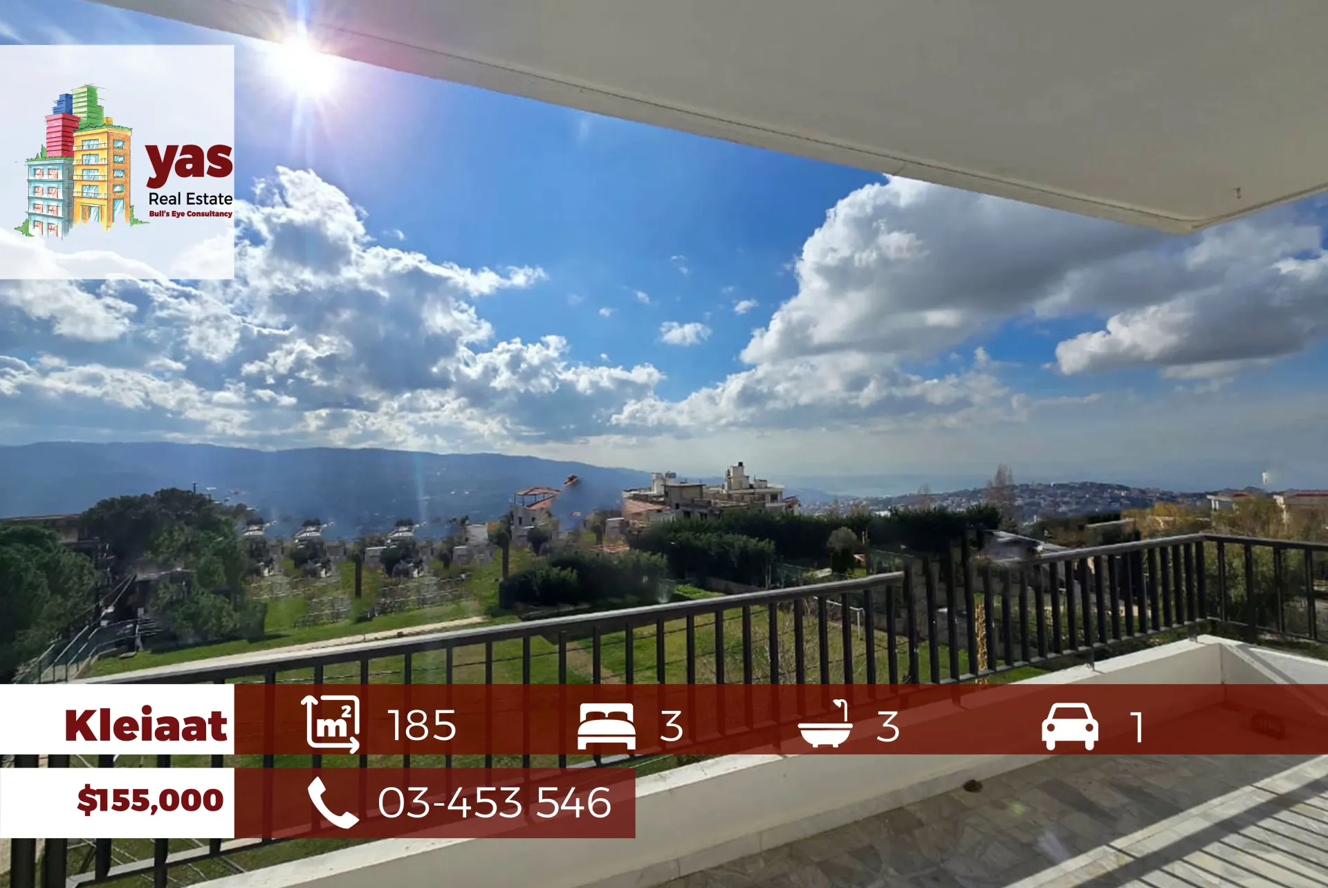 Apartment for Sale in Qleiat - 3 bed, 3 bath