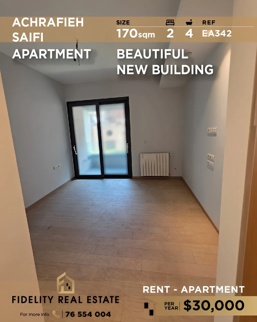 Apartment for rent in Saifi Village, Beirut, Lebanon - 2 bed, 4 bath