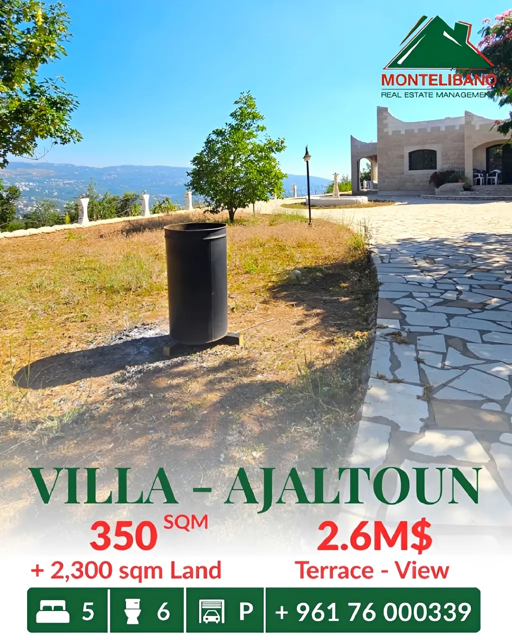 Villa for sale in Ajaltoun, Lebanon