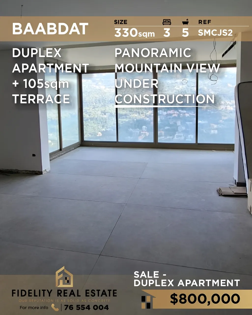 Apartment for sale in Baabdat, Lebanon