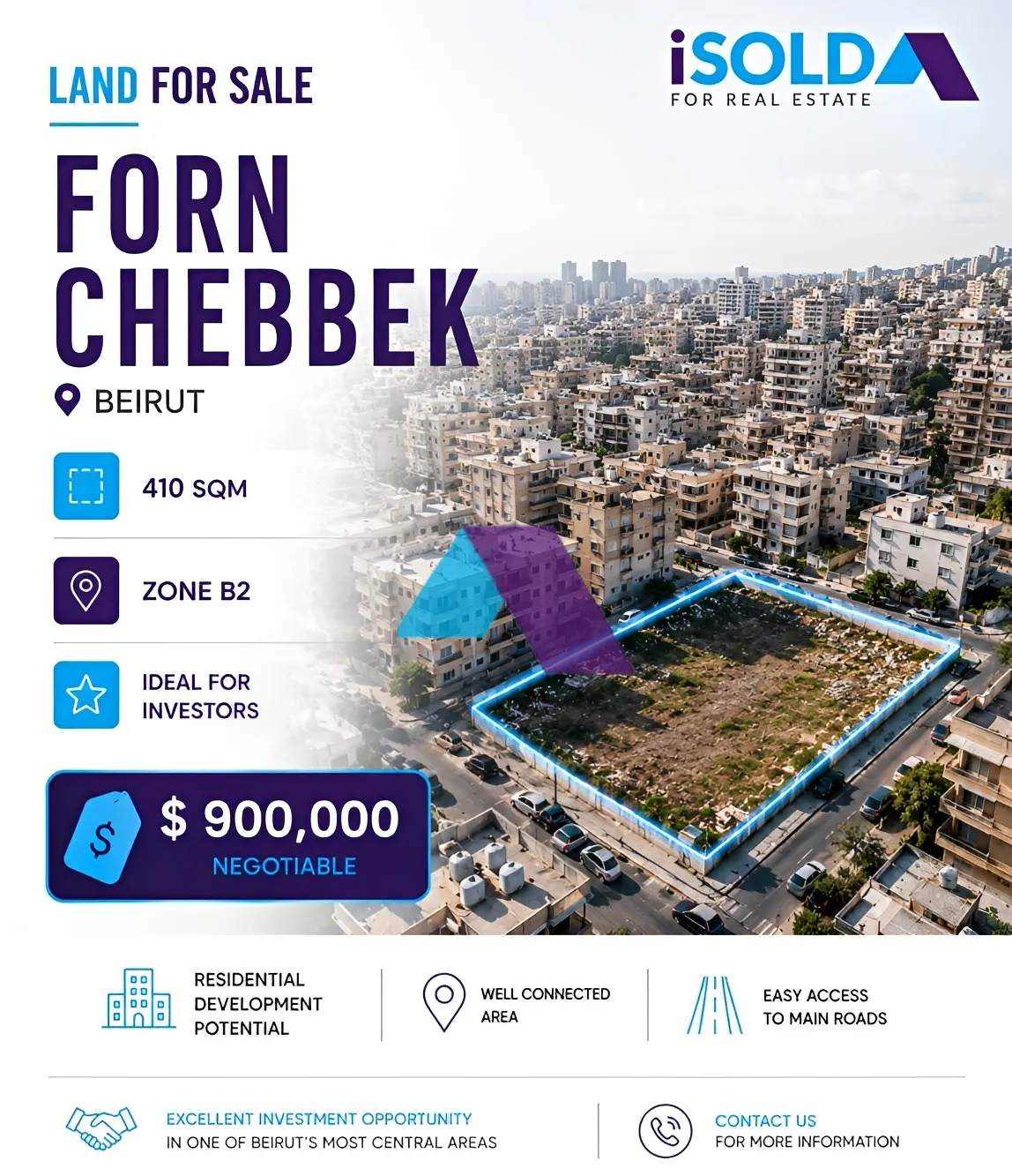 Land for Sale in Forn El Chebbak