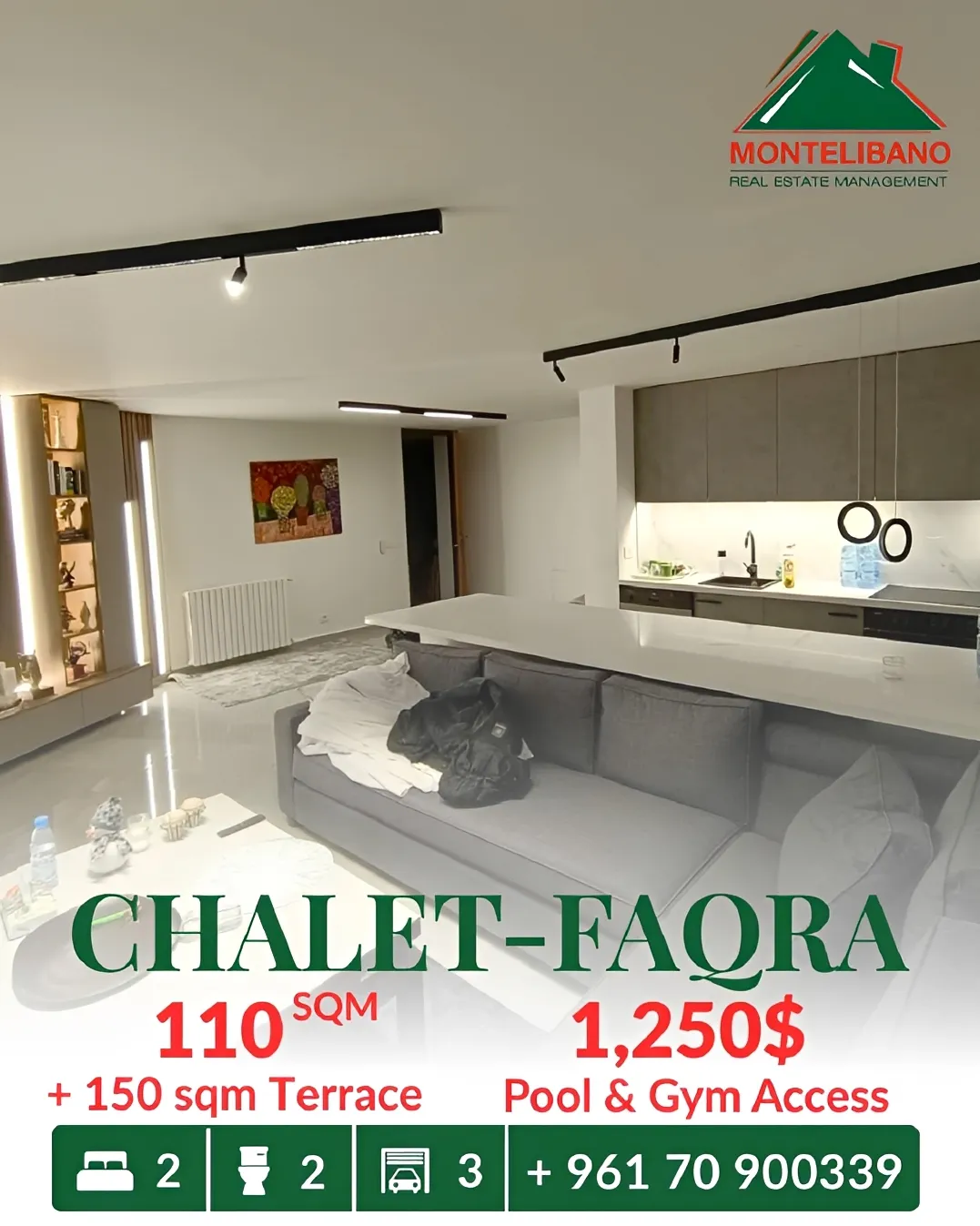 Chalet for rent in Faqra, Lebanon