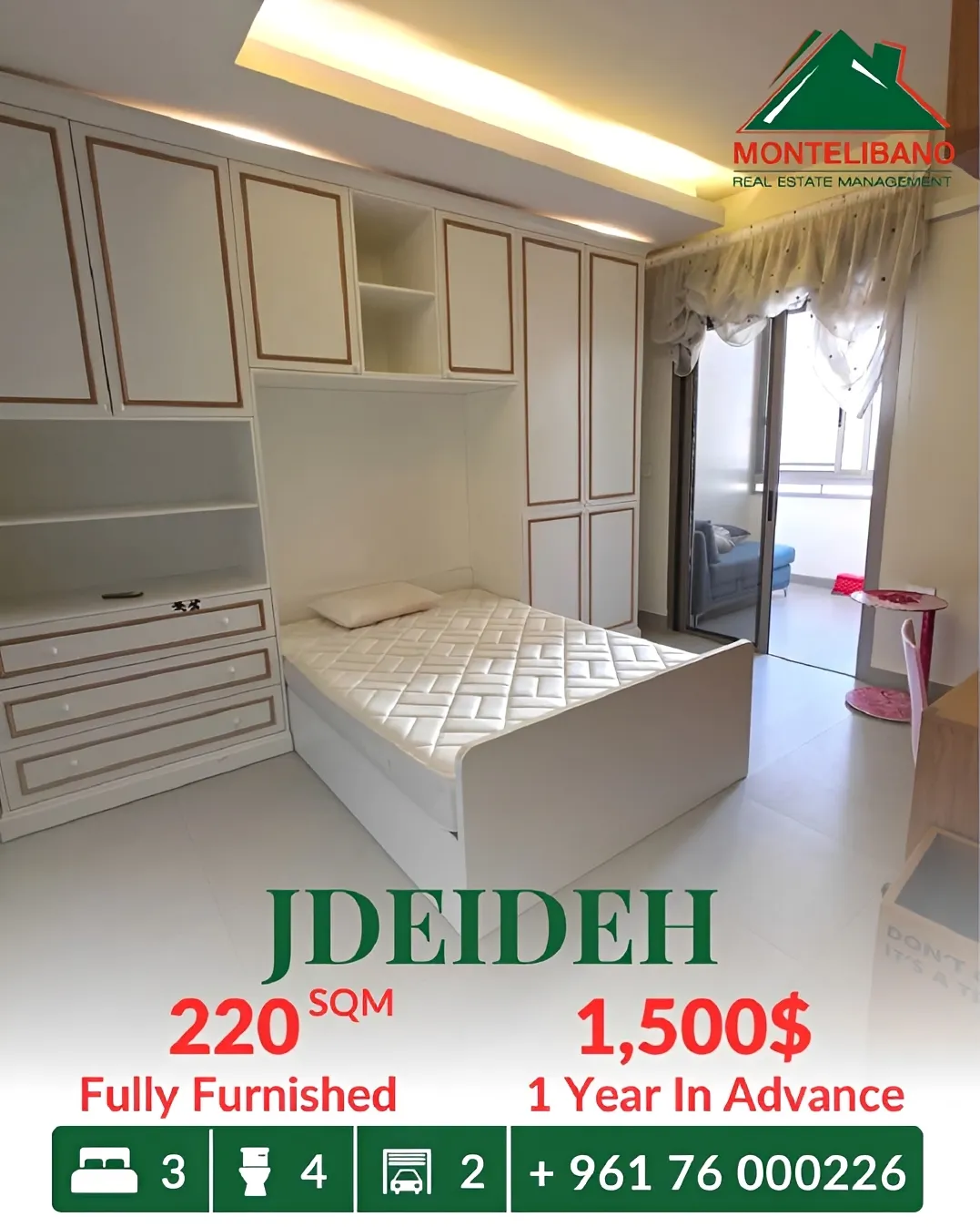 Apartment for rent in Jdeideh, Lebanon