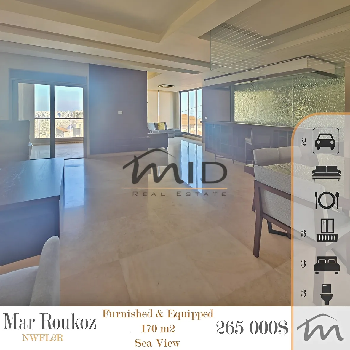 Apartment for sale in Mar roukouz, lebanon - 3 bed, 3.0 bath