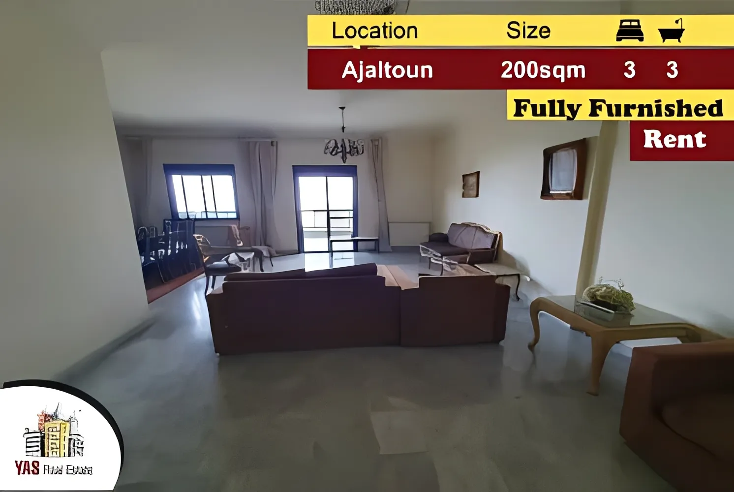 Apartment for Rent in Ajaltoun - 3 bed, 3 bath