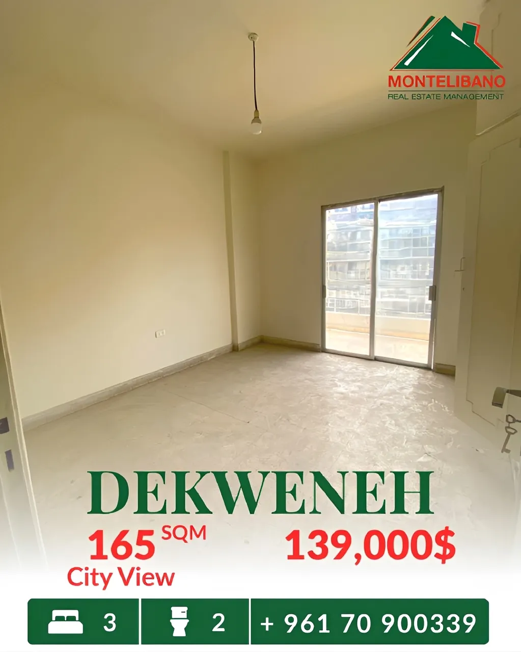 Apartment for sale in Dekwaneh, Lebanon - 3 bed, 2 bath