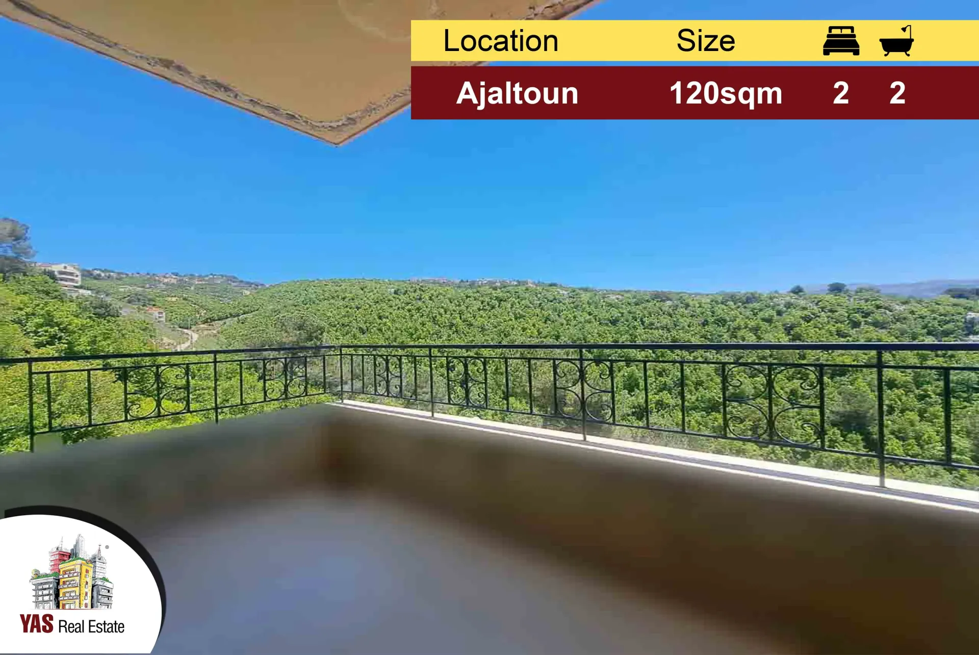 Apartment for Sale in Ajaltoun
