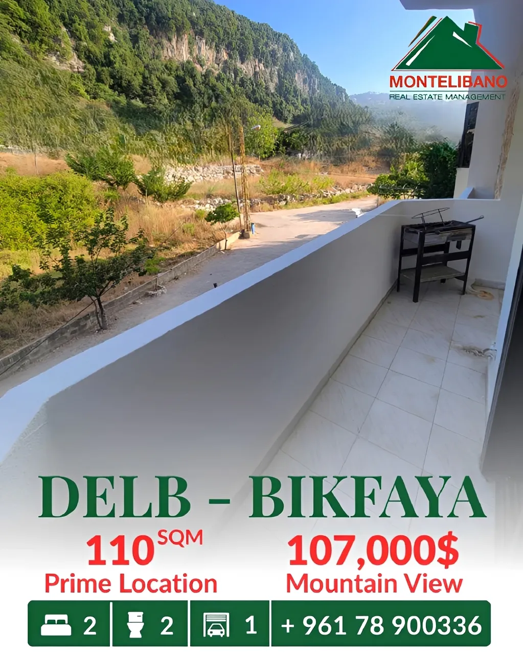 Apartment for sale in Delb, Lebanon - 2 bed, 2 bath