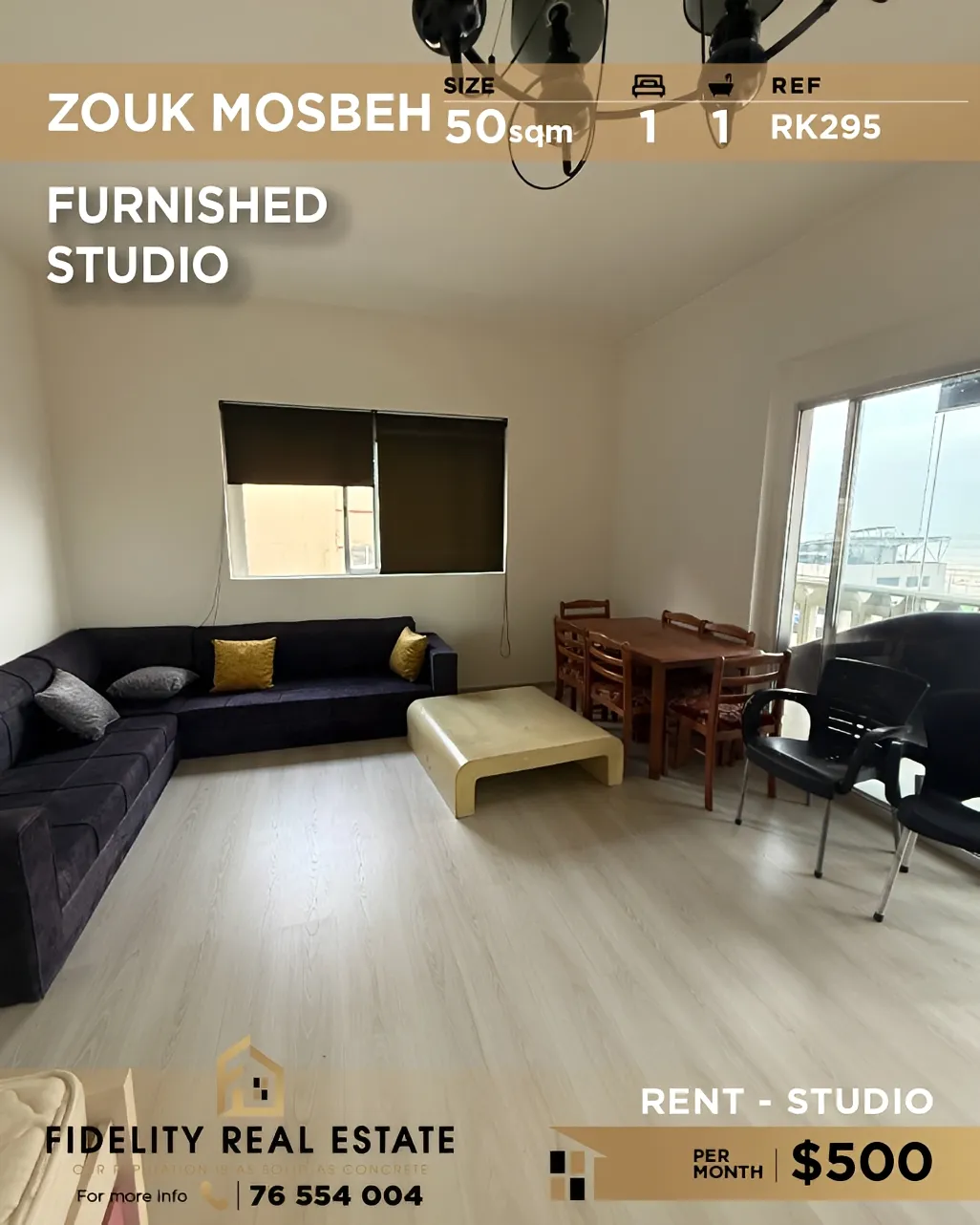 Studio for rent in Zouk Mosbeh, Lebanon - 1 bed, 1 bath