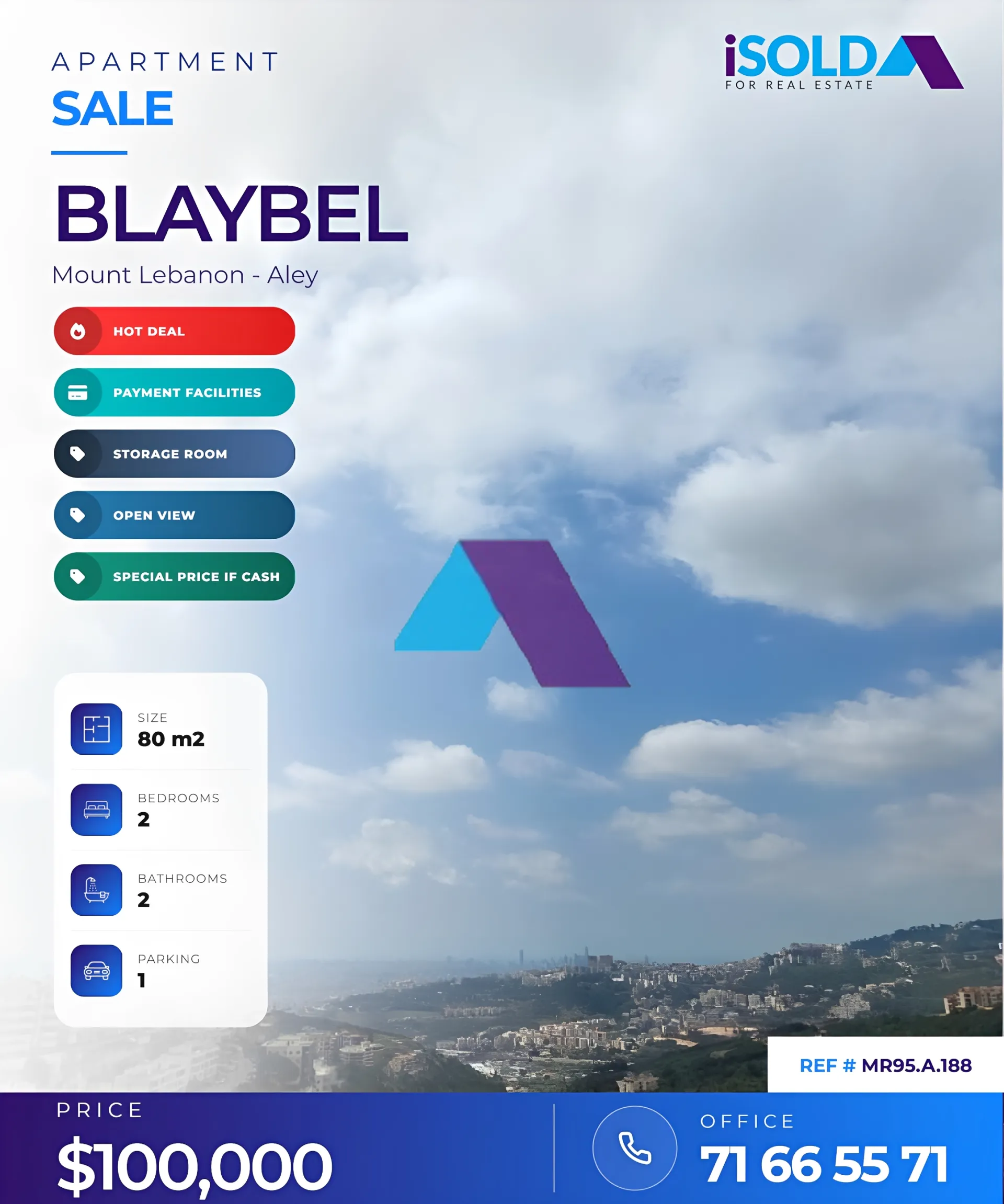 Apartment for sale in Blaybel, Lebanon - 2 bed, 2 bath
