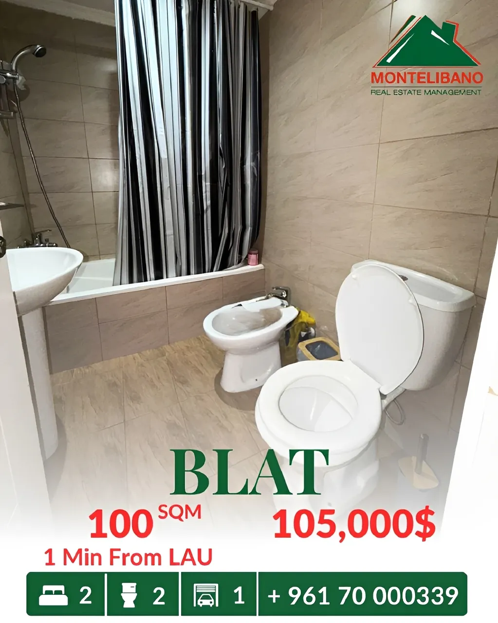 Apartment for sale in Blat, Lebanon