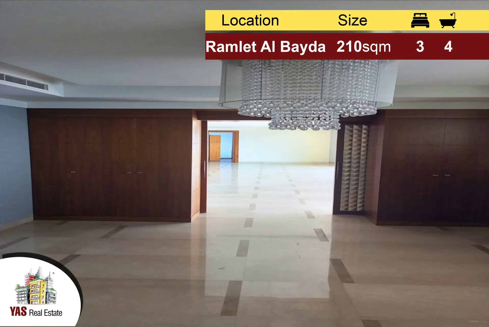 Apartment for Sale in Ramlieh - 3 bed, 4 bath