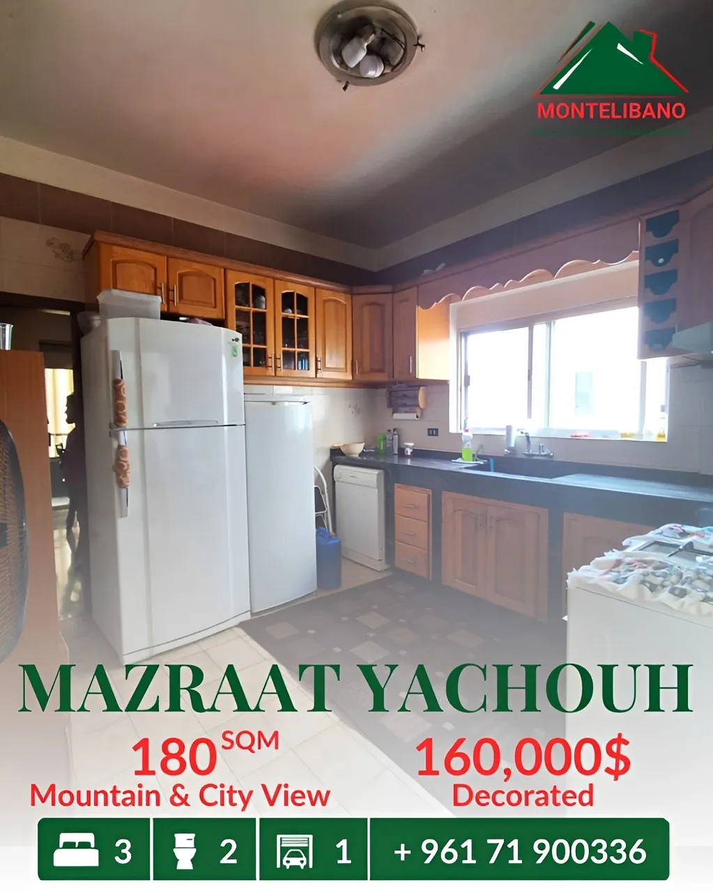 Apartment for sale in Mazraat Yachoua, Lebanon