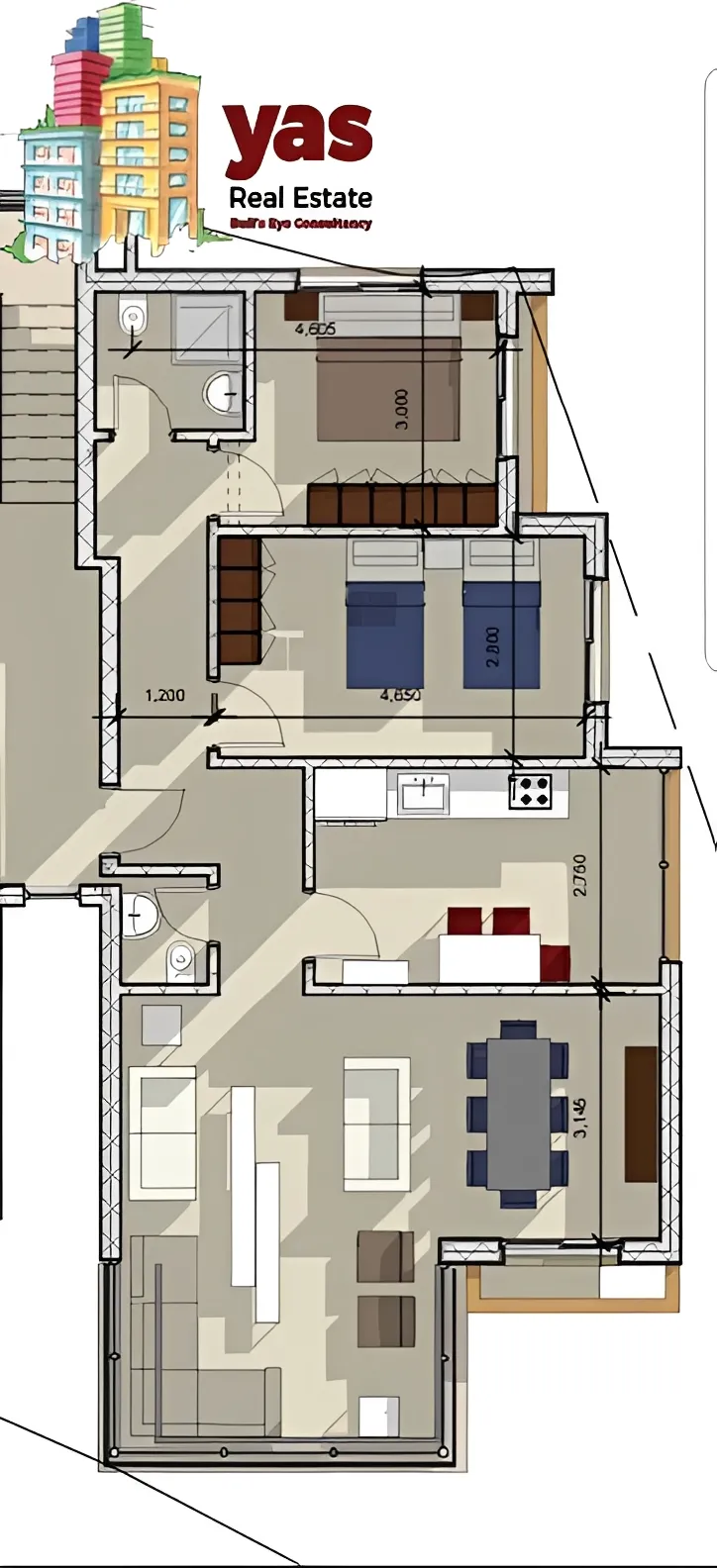 Apartment for Sale in Sehaile - 2 bed, 2 bath