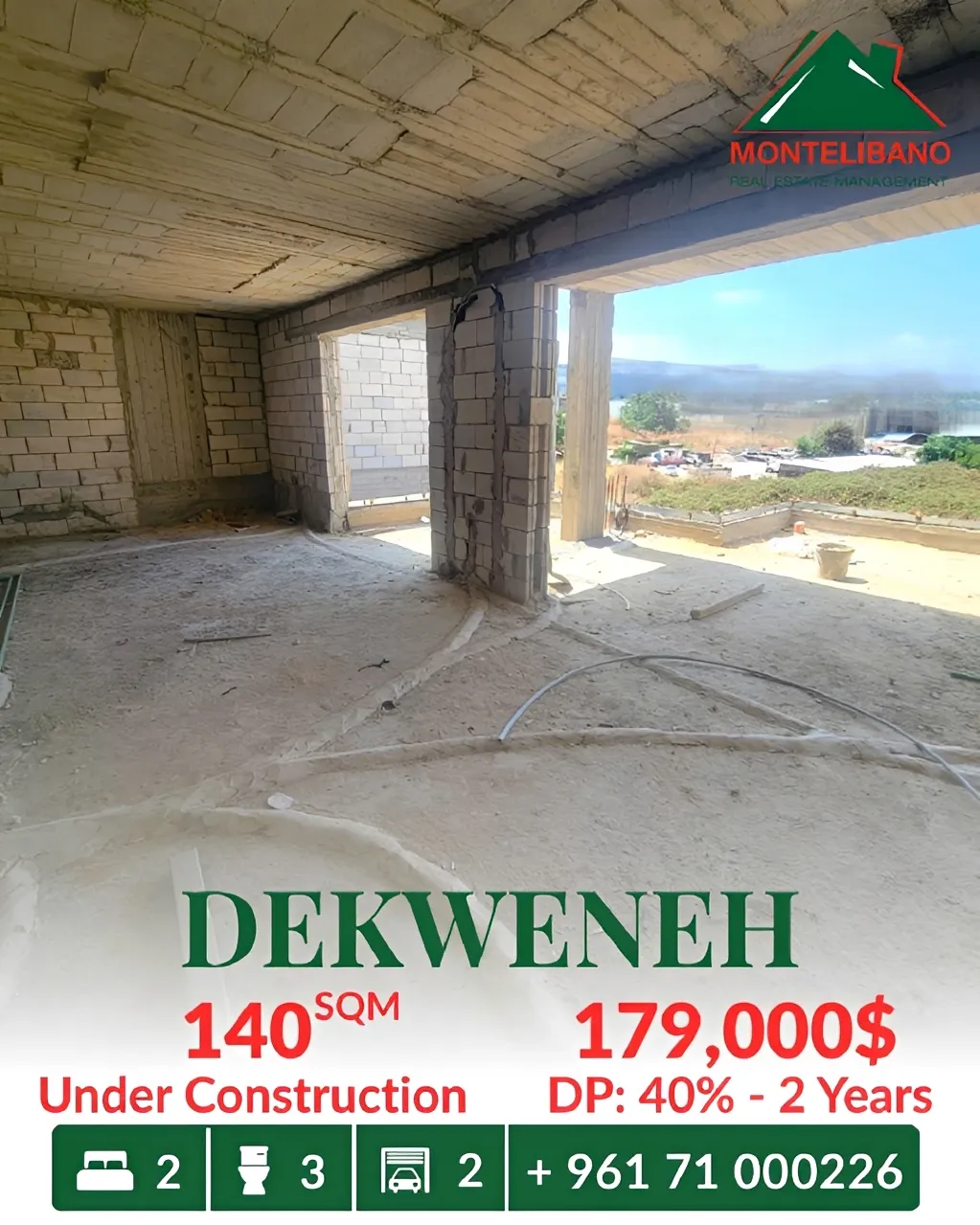 Apartment for sale in Dekwaneh, Lebanon